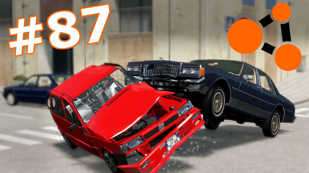 BeamNG.drive (#87) - REALISTYCZNE ZDERZENIA SAMOCHODOWE W RUCHU ULICZNYM 💥🚗 cz.3