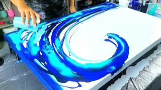 My Best! Big Canvas Acrylic Ocean Wave / Fluid Painting / Modern Art / Acrylic Pouring