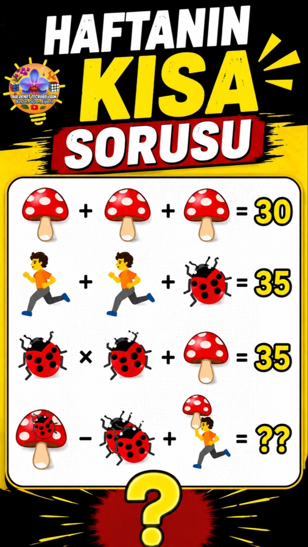 🍄🐞 How fast can you solve this? Only the most observant find the