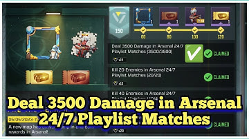 Call Of Duty Mobile Deal 3500 Damage in Arsenal 24/7 Playlist Matches Task Complete