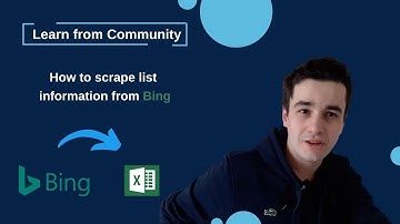 How  to scrape list information from Bing