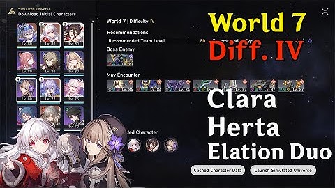 Clara Herta the Abundant Ebon Deer slayer duo | Simulated Universe World 7 Difficulty IV | HSR