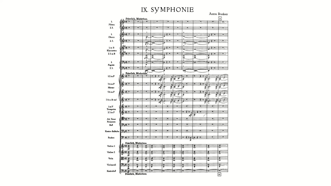 Bruckner: Symphony No. 9 in D minor, WAB 109 (with Score) - YouTube