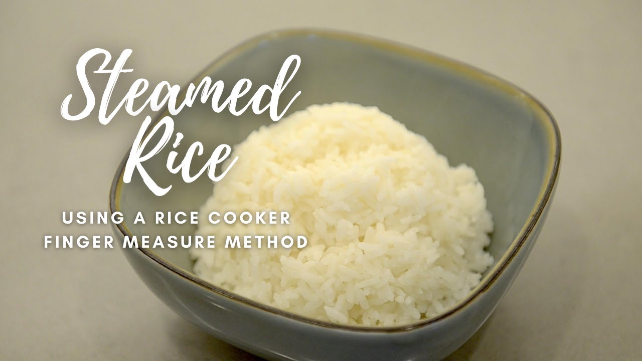Steamed Rice Rice Cooker Finger Measure Method Asian Style Rice Steamed Rice Rice Cooker Finger Measure Method Asian Style Rice