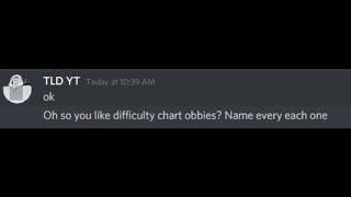 Oh so you like difficulty chart obbies? Name every each one. Profile