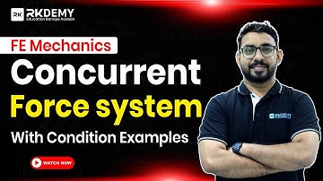 Concurrent Force System With Condition Examples | Coplanar Force System | FE Mechanics | Ajit Sir