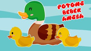 Potong Bebek Angsa | Animasi Bebek Lucu Berenang Wek Wek | Lagu Anak Populer 2023