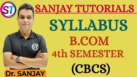 SYLLABUS: B.COM 4th SEMESTER