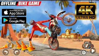 Bike game crazy stunts on impossible ramps. | 4k ULTRA REALISTIC GAMEPLAY (Android, iOS) #1 screenshot 5
