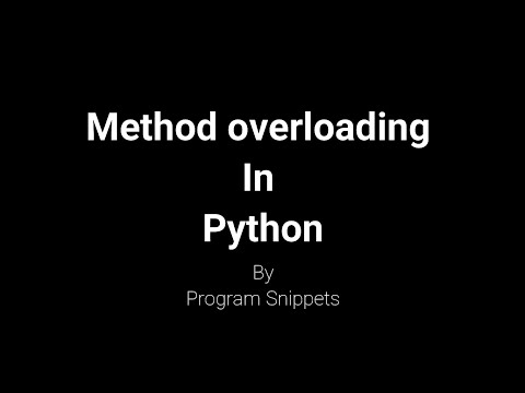 Method Overloading In Python