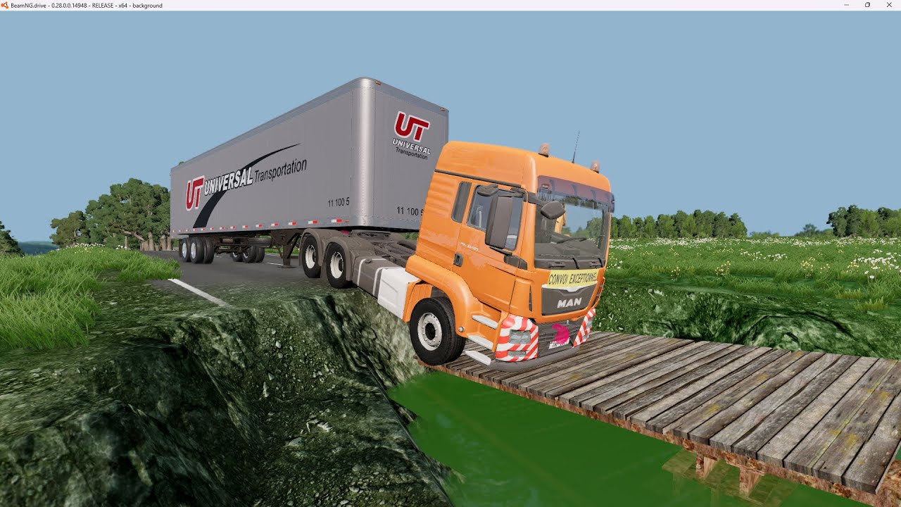 Trucks vs Unfinished Road #01 BeamNG.Drive