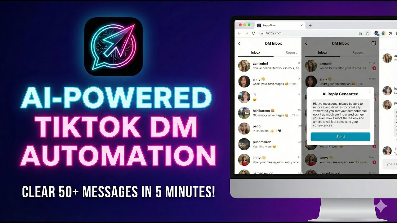PROMO - How to Automate TikTok Private Messages (REPLYFLOW CHROME EXTENSION)