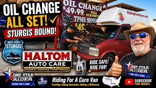 Oil Change Before Sturgis! 🚐 Getting the Riding For A Cure Van Road-Trip Ready | Lone Star Rider