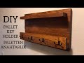 Paletten anahtar askılığı yapımı // Making a key holder from pallet // Wooden key hanger diy