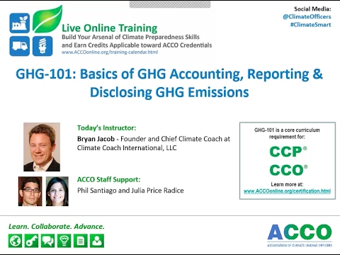 GHG-101 (preview): Basics of GHG Accounting, Reporting & Disclosing GHG Emissions