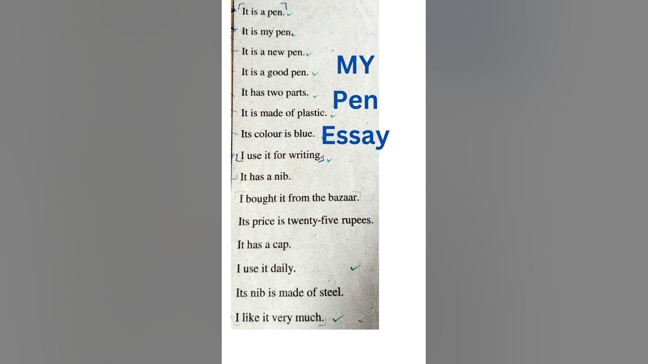 essay on my pen for class 7