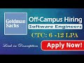 Goldman Sachs Recruitment 2021 | Software Engineer | Offcampus 2021 | Bangalore | Apply Link