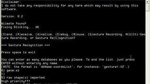 wiimote nunchuk gesture recognition: circles and squares