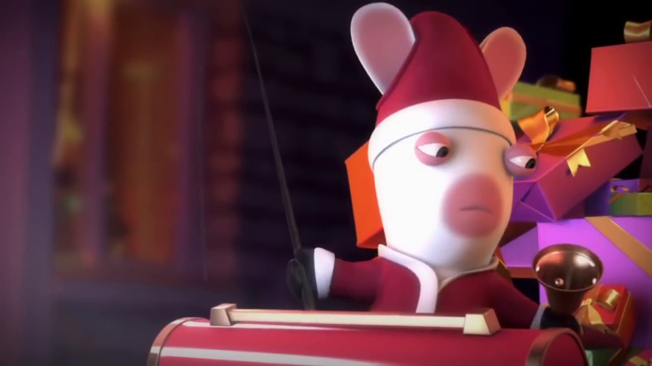 Смешной мультик. Бешеные кролики. Кролики и доставка подарков. - YouTube