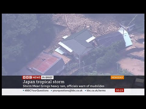 Weather Events - Storm Meari tropical storm strikes (Japan) - BBC - 15th August 2022