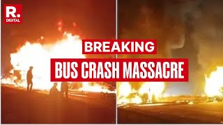 Breaking 12 Dead And 20 Injured After A Private Bus Catches Fire In Chitradurga Karnataka