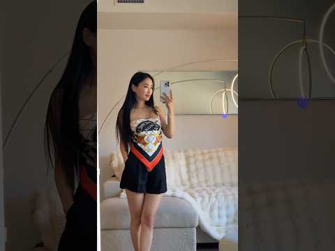 Transforming My Hermès Scarf Into A Top Shorts Ootd Hermes Style 