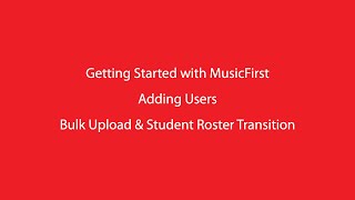 MusicFirst Classroom: Adding Users