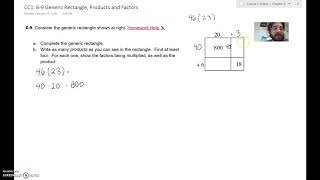 Celebrity CC1: 6-9 Generic Rectangles, Products and Factors Wealth