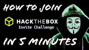 How to join Hack The Box in 5 Minutes | invite code challenge 2021 (NEW)