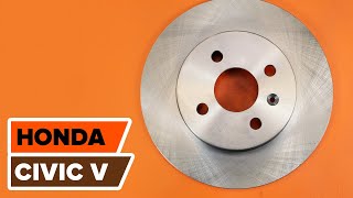 Kako zamenjati Zavorni disk HONDA CIVIC V Hatchback (EG) - video vodič