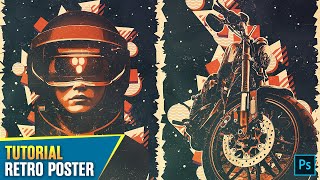 Photoshop Tutorial : How To Create A Retro Graphic Poster ( Photoshop Action )