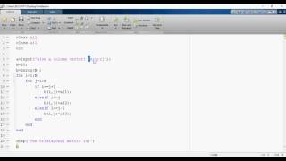 Creating Tridiagonal Matrix in MATLAB