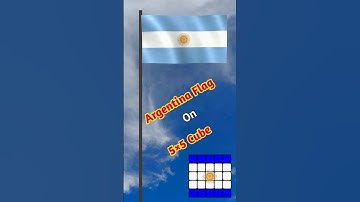 Argentina Flag on 5×5 Cube 🇦🇷 | Clean & Satisfying Cube Art Pattern 🧩✨ | #shorts #rubikscube #viral