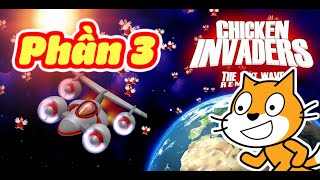 Hướng dẫn Làm Game Chicken Invaders (Bắn Gà) bằng Scratch || Phần 3: Xử lý game over kèm hiệu ứng screenshot 4