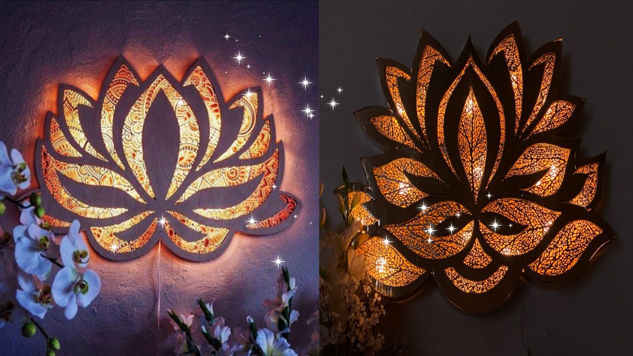 💞LOTUS LIGHT WALL ART 💞| CRAFTING | DIY | FASHION PIXIES