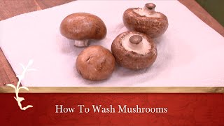 HOW TO WASH MUSHROOMS