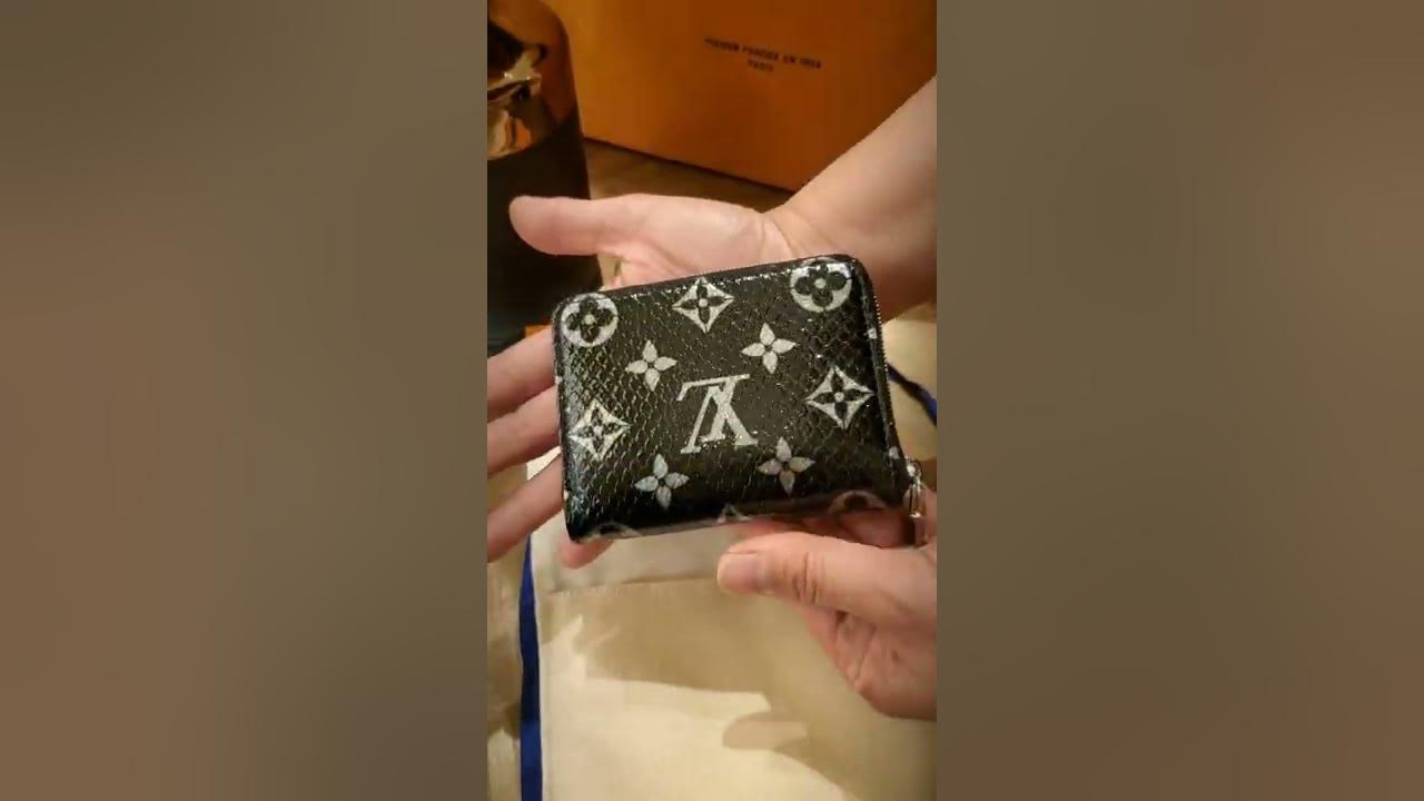 Louis Vuitton Black Monogram Python Zippy Coin Purse Padlock