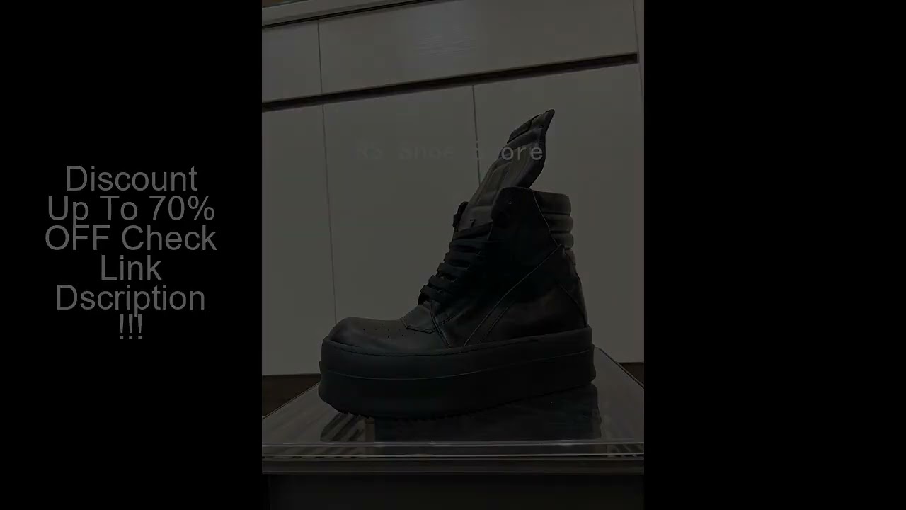 Ro Classic Designer Men Shoe Women Sneaker Full Black Leather Ankle Boot  High Top Casual Shoes Zipp