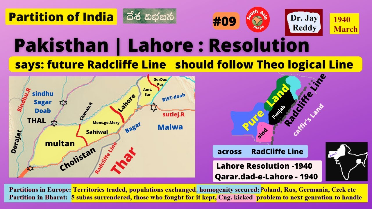 Partition of India :#09: Radcliffe Line || Partition Line follows ...