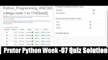 AKTU Python Prutor quizzes answers of week 7|Python prutor quiz answers| Python quiz solution|360