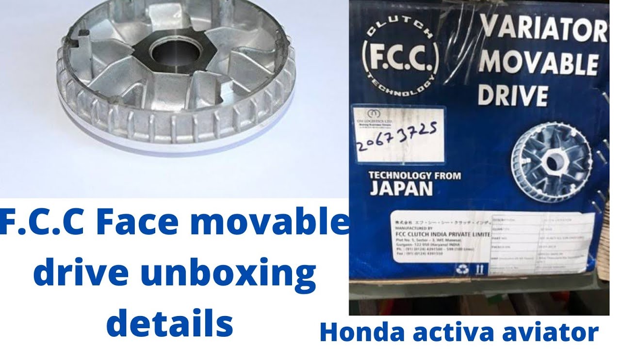 F.C.C clutch variator unboxing details, Honda activa,aviator. YouTube