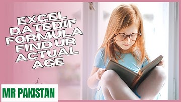 how to use Excel datedif function or formula in pashto tutorial with complete detailed explanations