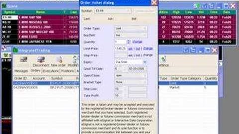 4) Trading Technologies X_Trader interface with eSignal