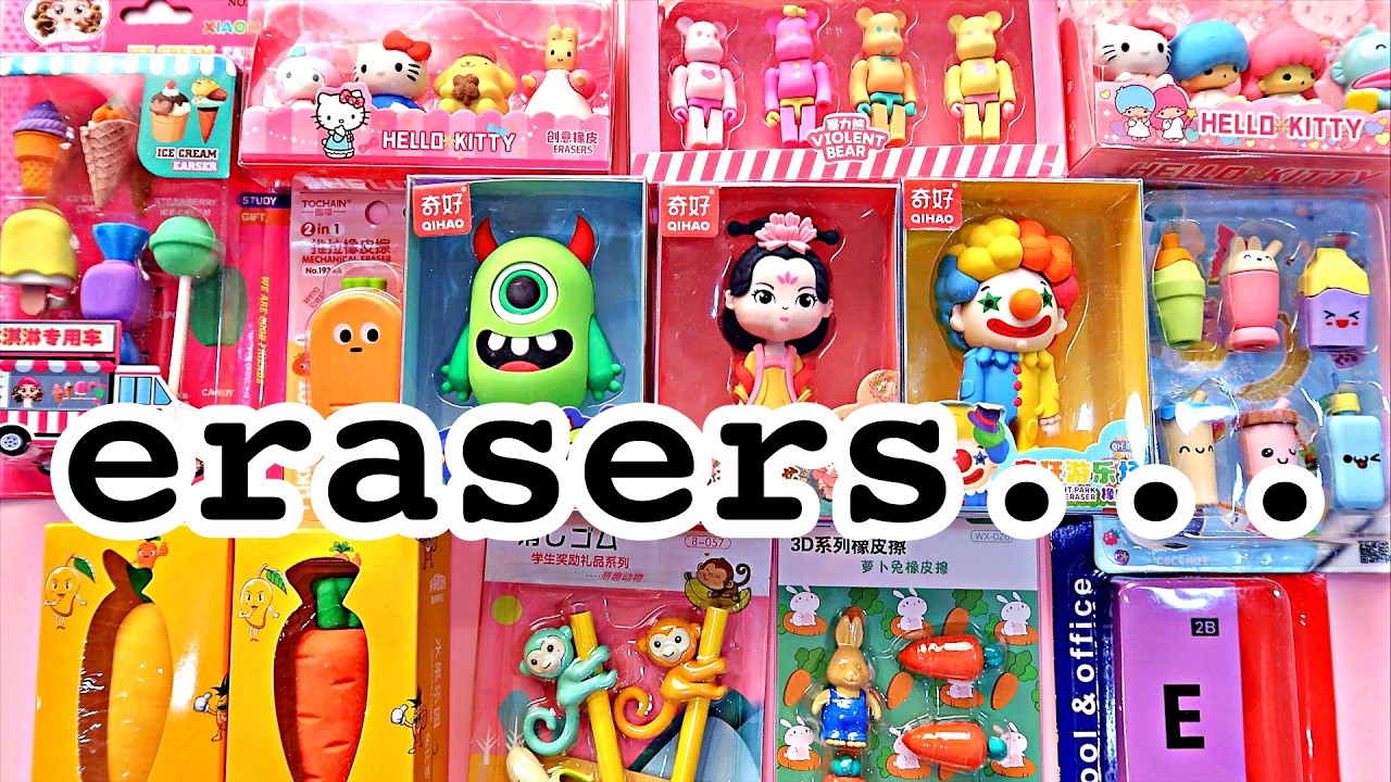 ERASER collection 55 cute erasers 