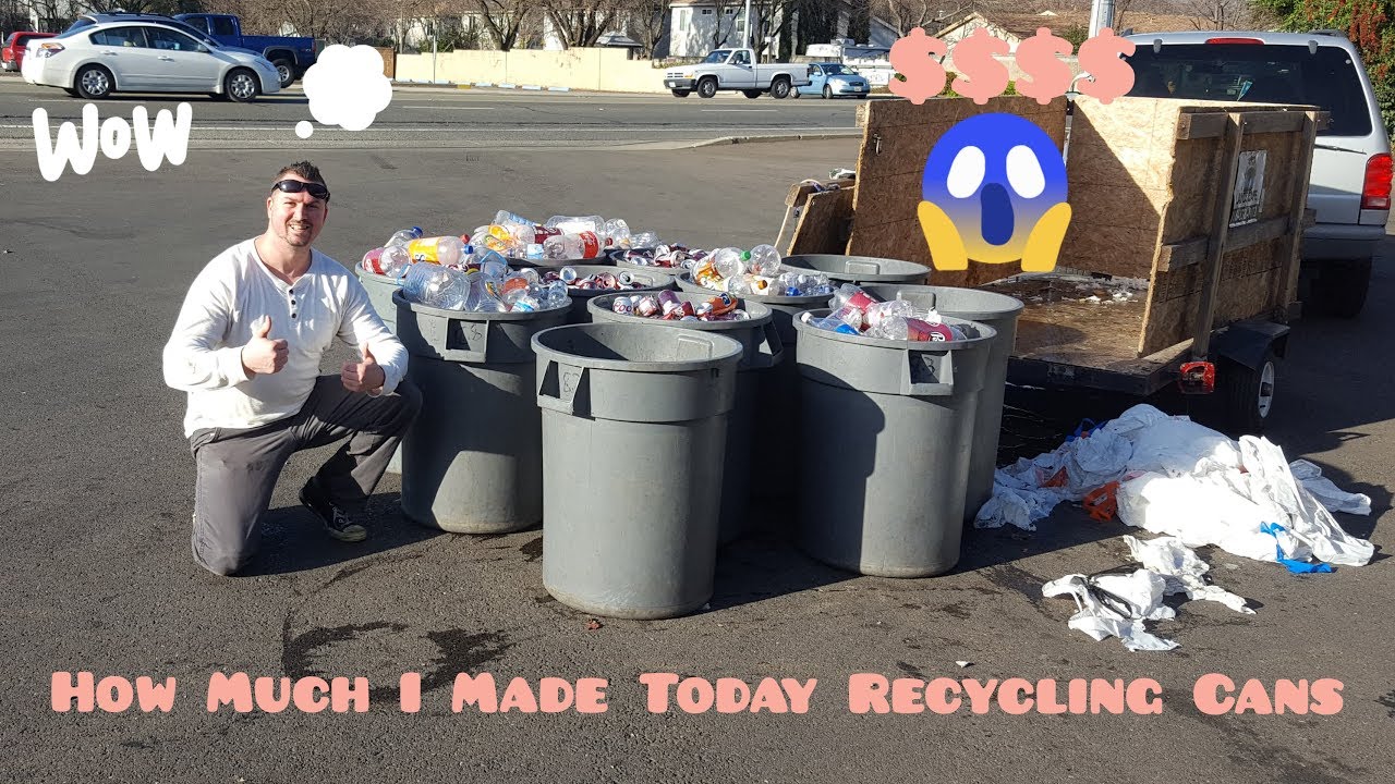 How Much I Made In One Day Recycling Cans