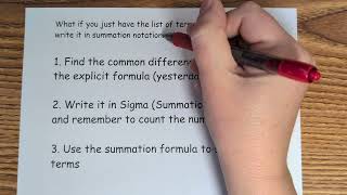 Arithmetic Sequences (Summation/Sigma Notation, Summation Formula)
