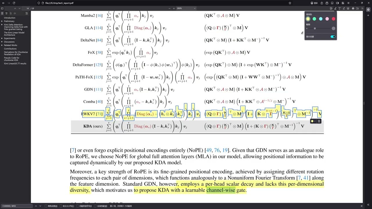 KIMI Linear: an expressive, efficient attention architecture