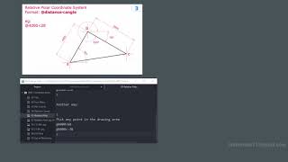 AutoCAD 2018 Coordinate Entry -- Relative Polar Coordinates