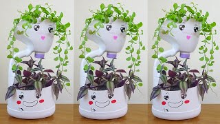 Make beautiful plant pots from old plastic bottles, Amazing recycling garden | Garden Design