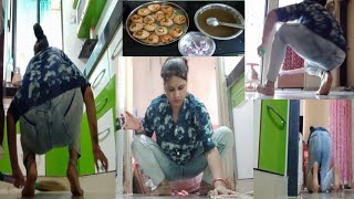 evening cleaning routine to dinner routine. kitchen cleaning..pani puri recipe 